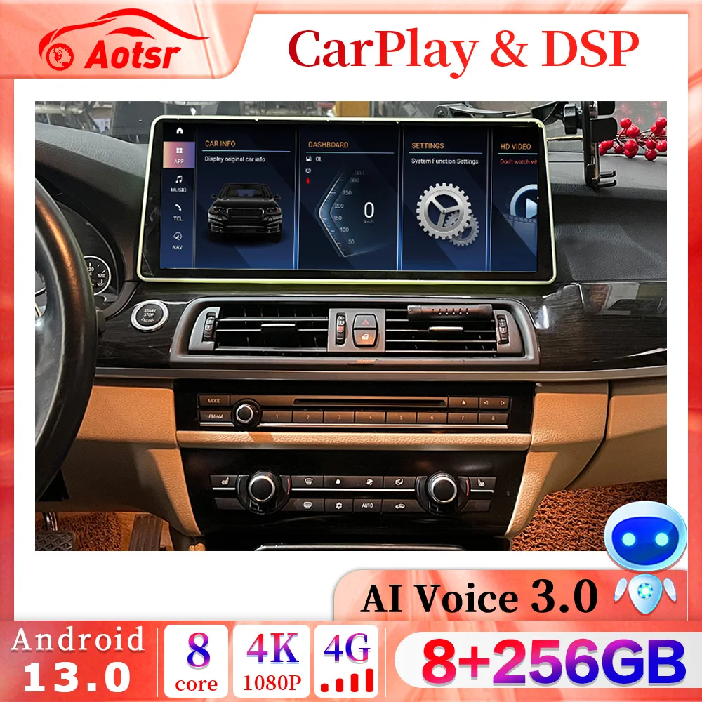 

Автомобильный мультимедийный плеер, экран 15,9 дюйма для BMW 5 Series F10 F11 F18 2011-2017 Android 13, автомобильное радио, головное устройство, стерео, GPS-навигация