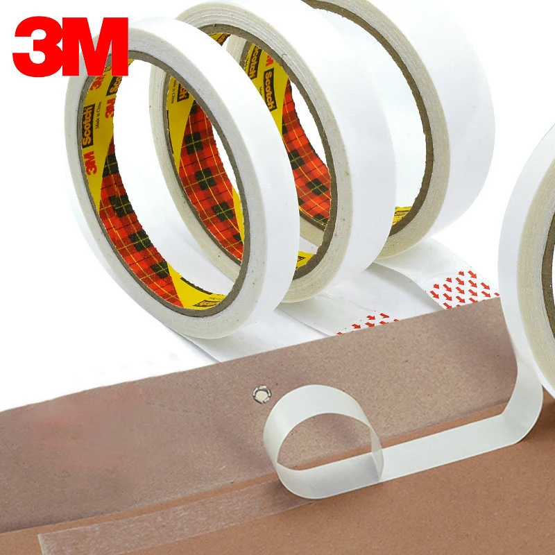 3M Scotch Double-Sided Adhesive Tape 200C Economical Width 6/12/18/24Mm 10Y Double-Sided Adhesive Paper Tapes High Viscosity