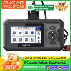MUCAR-Outil de Diagnostic Automobile CDE900 PRO, Scanner OBD2, Tout Système, Lecteur de Code OBDII pour Véhicule 32G, Mise à Jour Gratuite