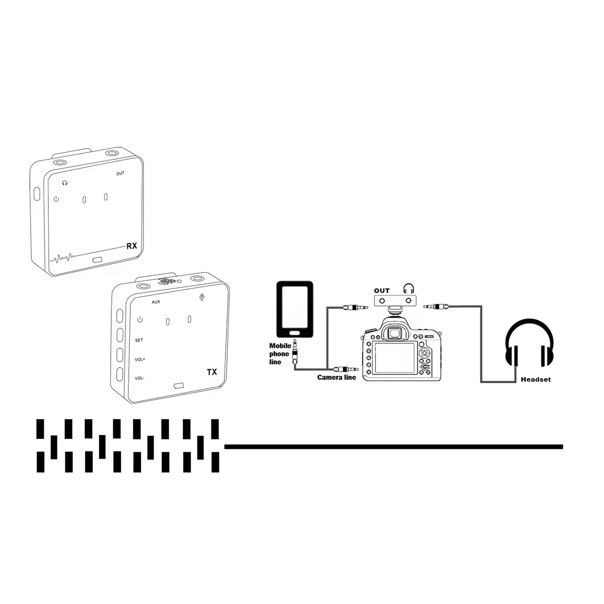 Sistema de Monitor de micrófono Lavalier inalámbrico, sonido Digital profesional, transmisión de escenario, receptor transmisor UHF