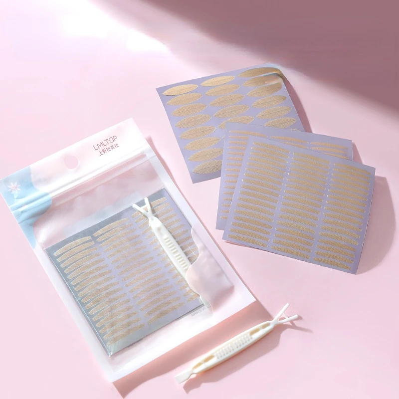 Clear Beige Stripe Self-adhesive Natural Eye Tape Makeup Tool Invisible Double Fold Eyelid Lace Paste Eyelid Tape Sticker 240pcs