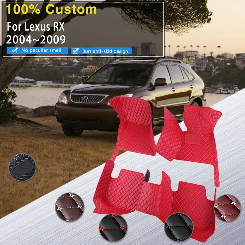 

Кожаные автомобильные коврики для Lexus RX Toyota Harrier XU30 2004 2005 2006 2007 2008 2009, водонепроницаемые автомобильные коврики, автомобильные аксессуары