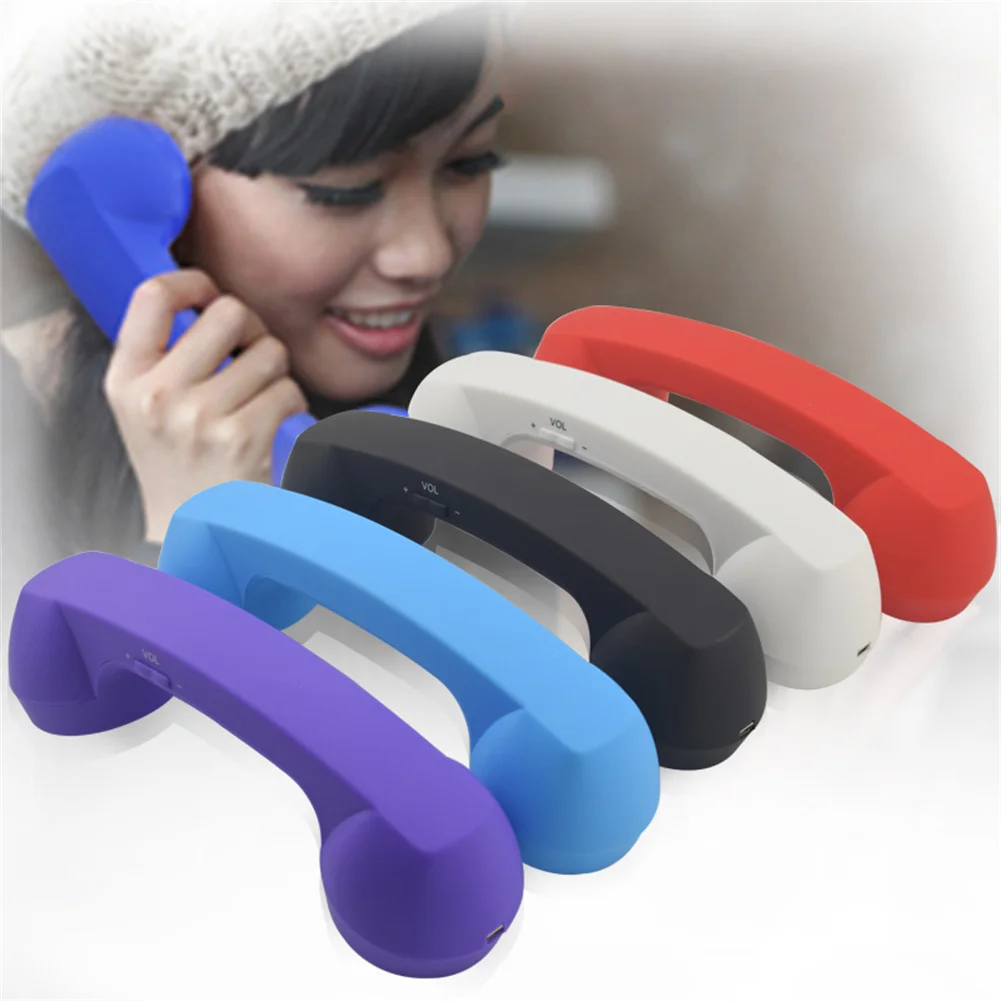 Wireless Bluetooth-compatible Retro Receiver Anti-radiation Telephone Handset External Microphone Call Accessories