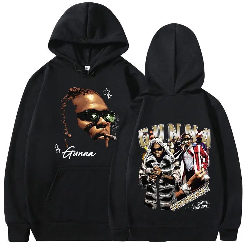 Rapper Gunna Fukumean Album Grafische Hoodies Mannen Mode Hiphop Streetstyle Sweatshirts Esthetische Lange Mouw Oversized Hoodie