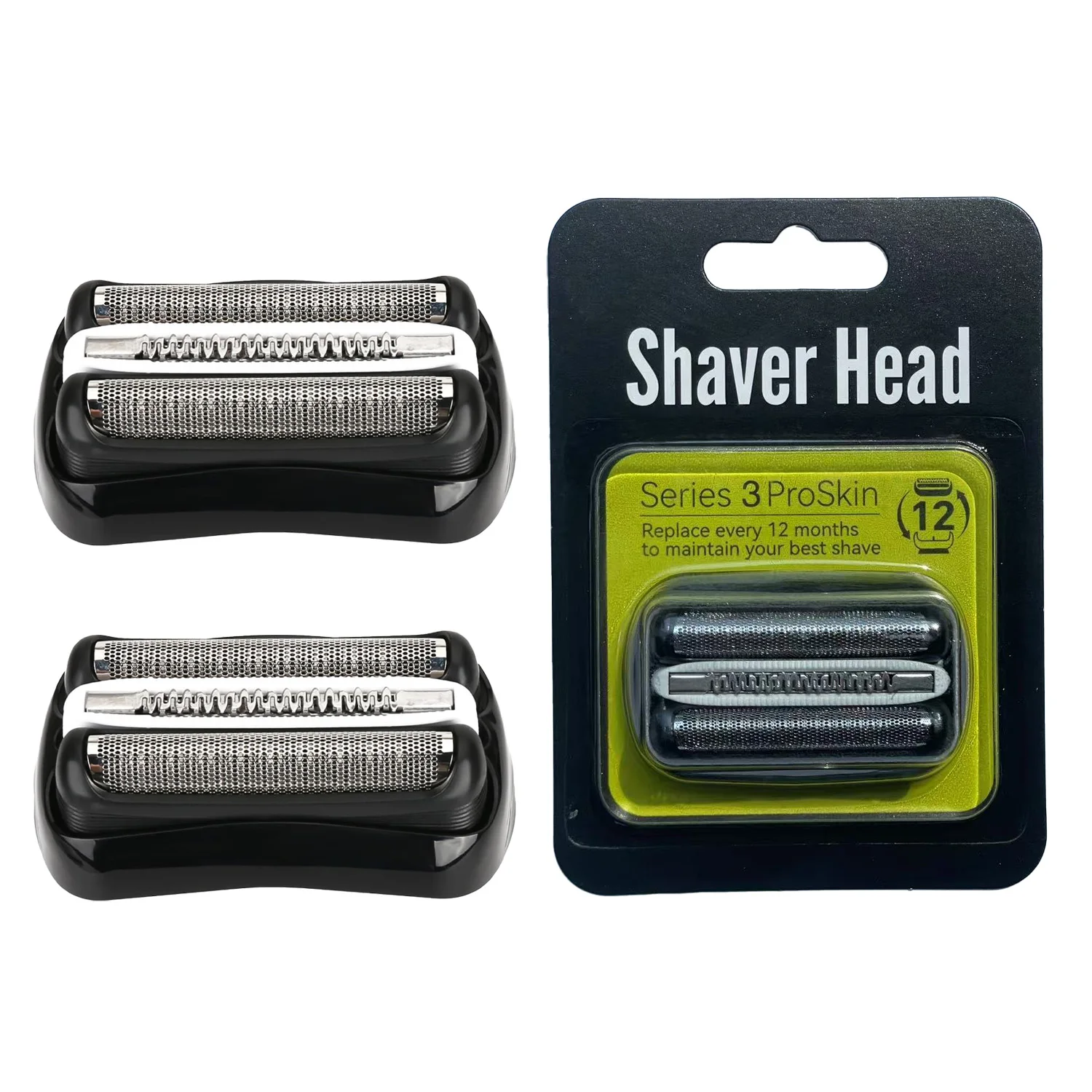 Têtes de rasoir électrique de remplacement pour Braun série 3, 2 pièces, filet de couteau à Membrane 301S 310S 320S 340S 360S 3040S 3010s 3050cc
