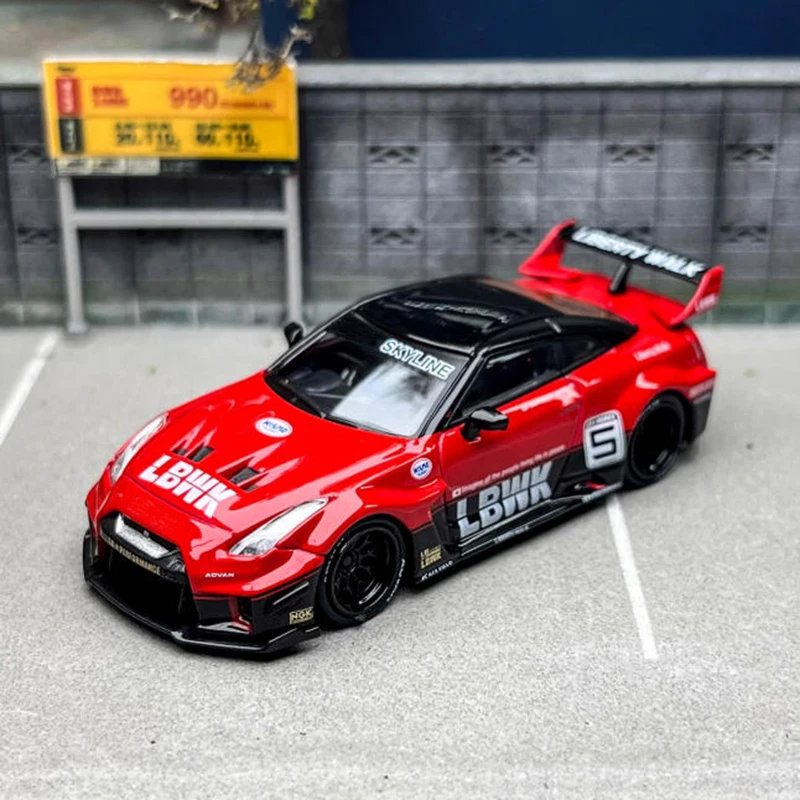 ซม.1:64 Skyline GTR-R35 RR LBWK Wide-Bodyรถรุ่นคลาสสิกผู้ใหญ่ของที่ระลึกของขวัญตกแต่งจอแสดงผลแบบคงที่