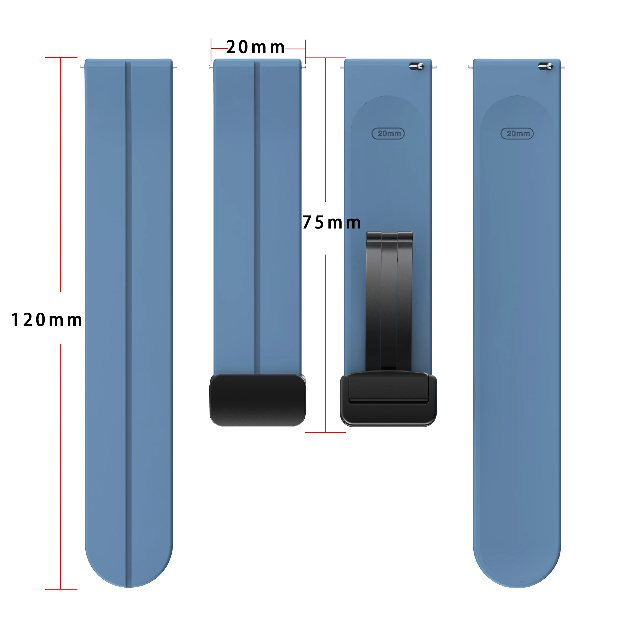 Smartwatch Magnetic watchband For Haylou RS4 Plus/RT2 LS10/LS02 Bracelet for Haylou RT/RS3/GST silicone strap 20 22mm Accessory