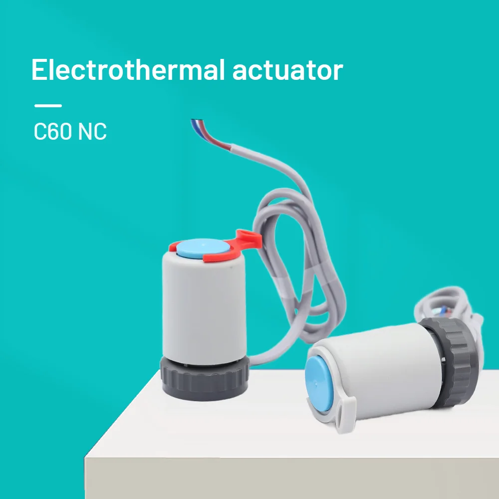 Actuador térmico eléctrico IP45 para calefacción por suelo radiante, válvula termostática TRV, 5ps, CA 230V, normalmente cerrada NC M30 x 1,5mm