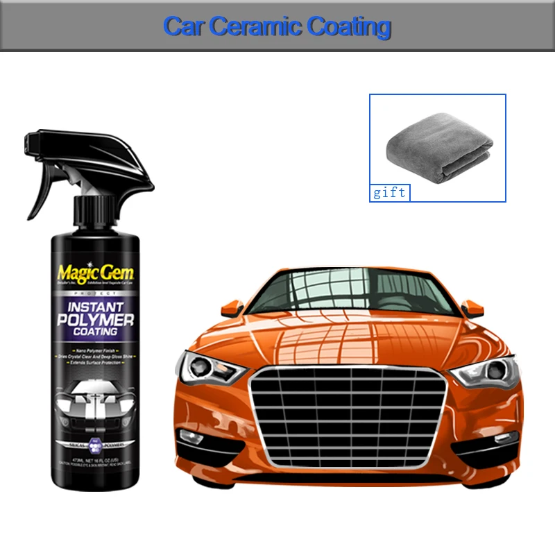 236/473ml Car Ceramic Coating Instant Polymer Waterproof Quick Paint Spray Hydrophobic Coating Polishing Paste Car Detailing