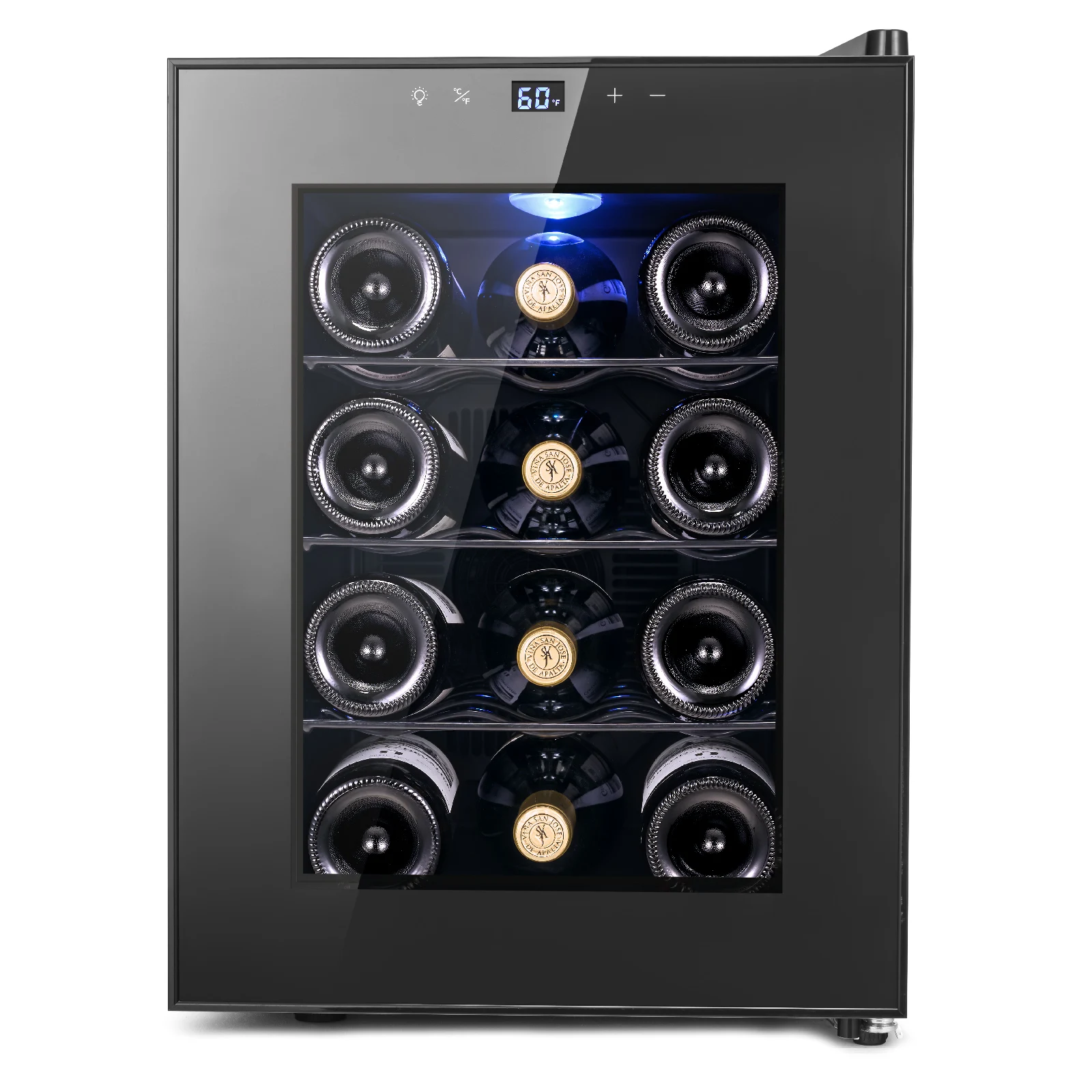 Yeego 33L Stylish Wine Refrigerator - Ideal Beverage Cooler with Quiet Thermoelectric Cooling and Organized Storage for Home Use