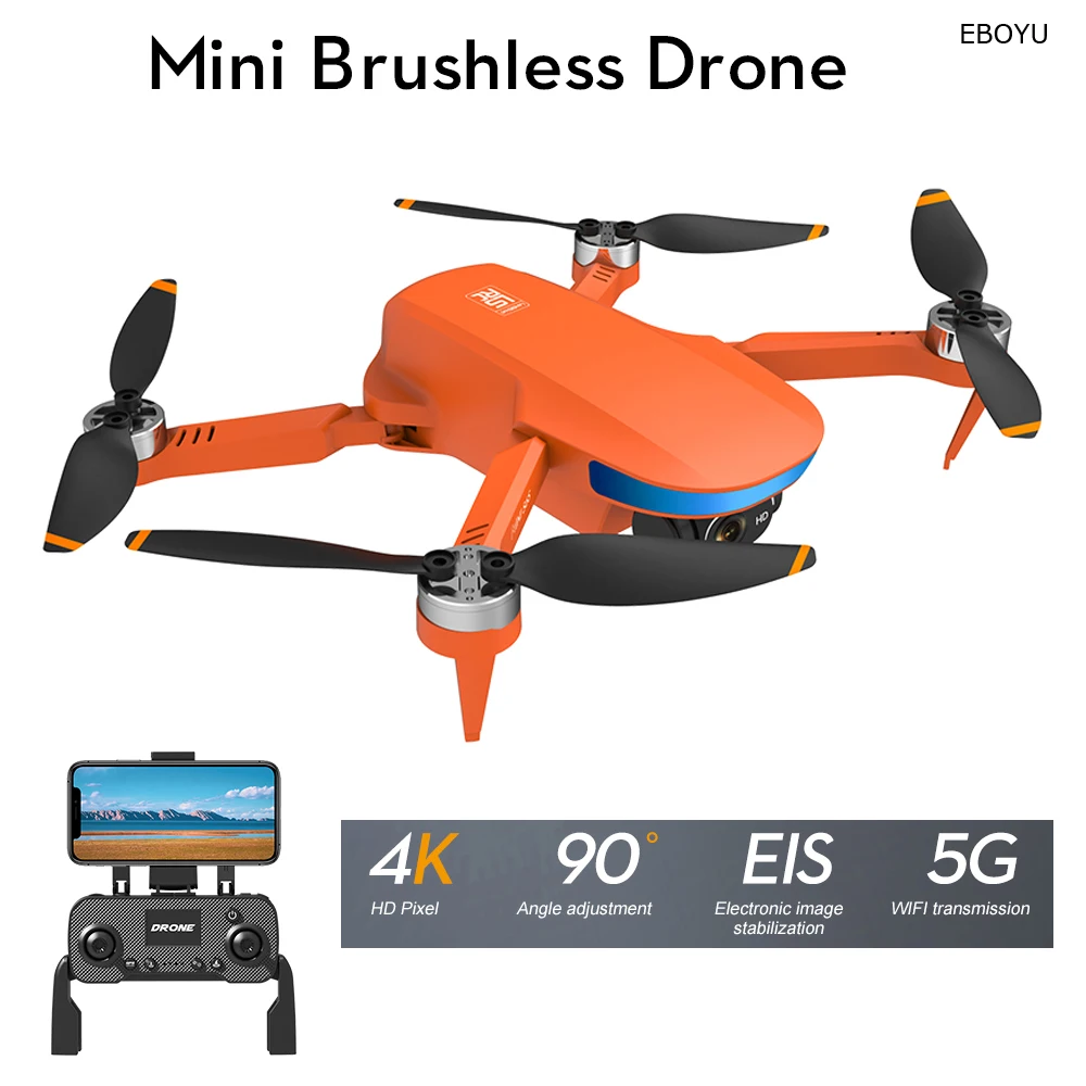 EBOYU S6S MINI GPS RC Drone Brushles motore 5G WIFI FPV Drone 4K HD Cam 25 minuti tempo di volo pieghevole RC Drone Quadcopter giocattolo RTF