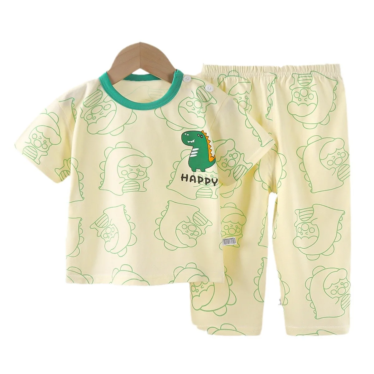 Children\'s Short Sleeve Cotton Summer Baby Pajamas Set Children\'s Clothing