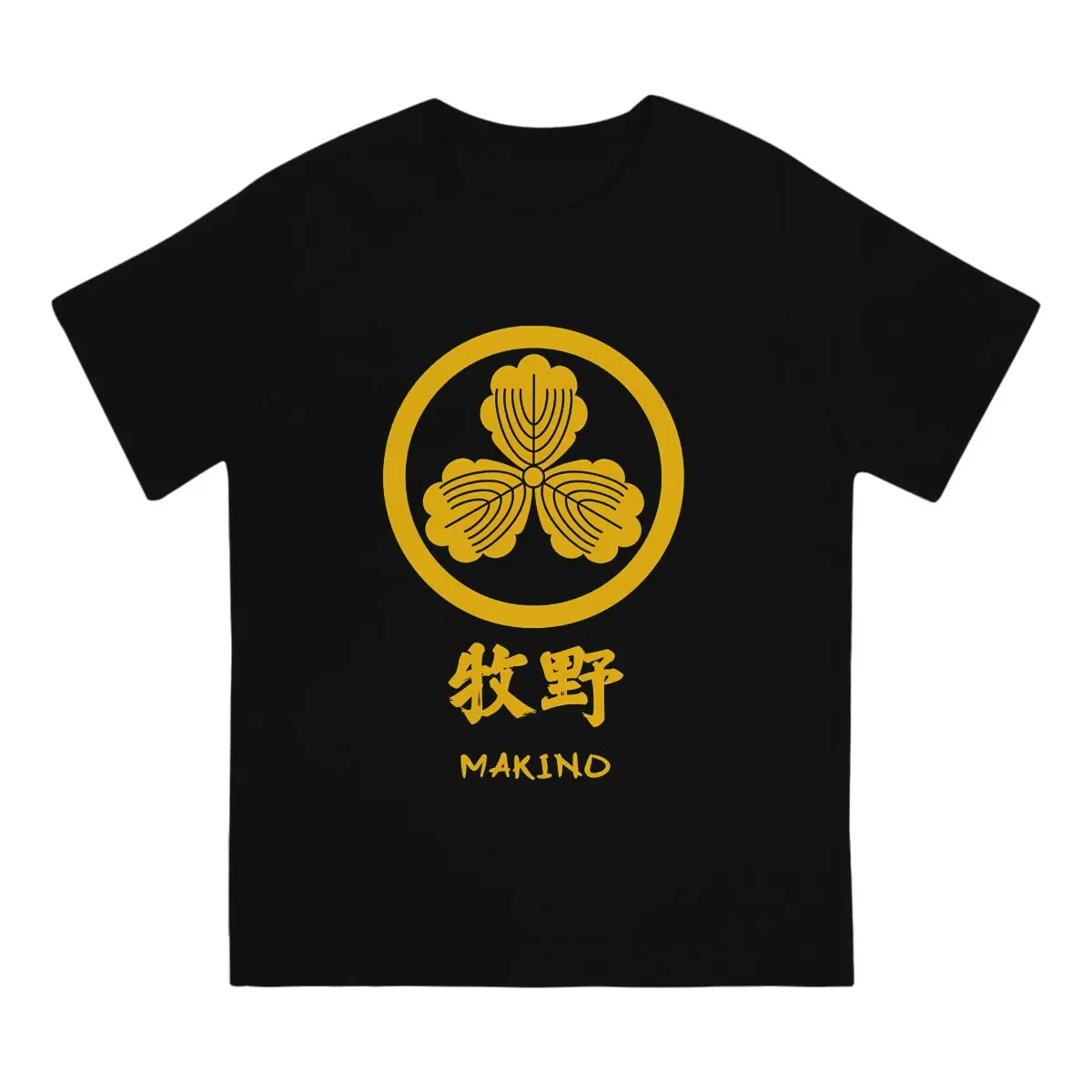 Makino Kamon T-Shirts for Men Japanese Clan Crest Logo Leisure Cotton Tees Crew Neck Short Sleeve T Shirts Printing Clothing