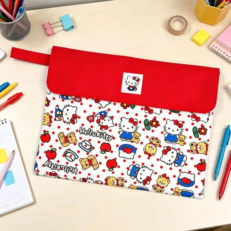 Sanrio Hello Kitty Storage Bag Kawaii Large Capacity Student Information File Bag Ins Korean Cartoon Anime Friend Birthday Gift view 6