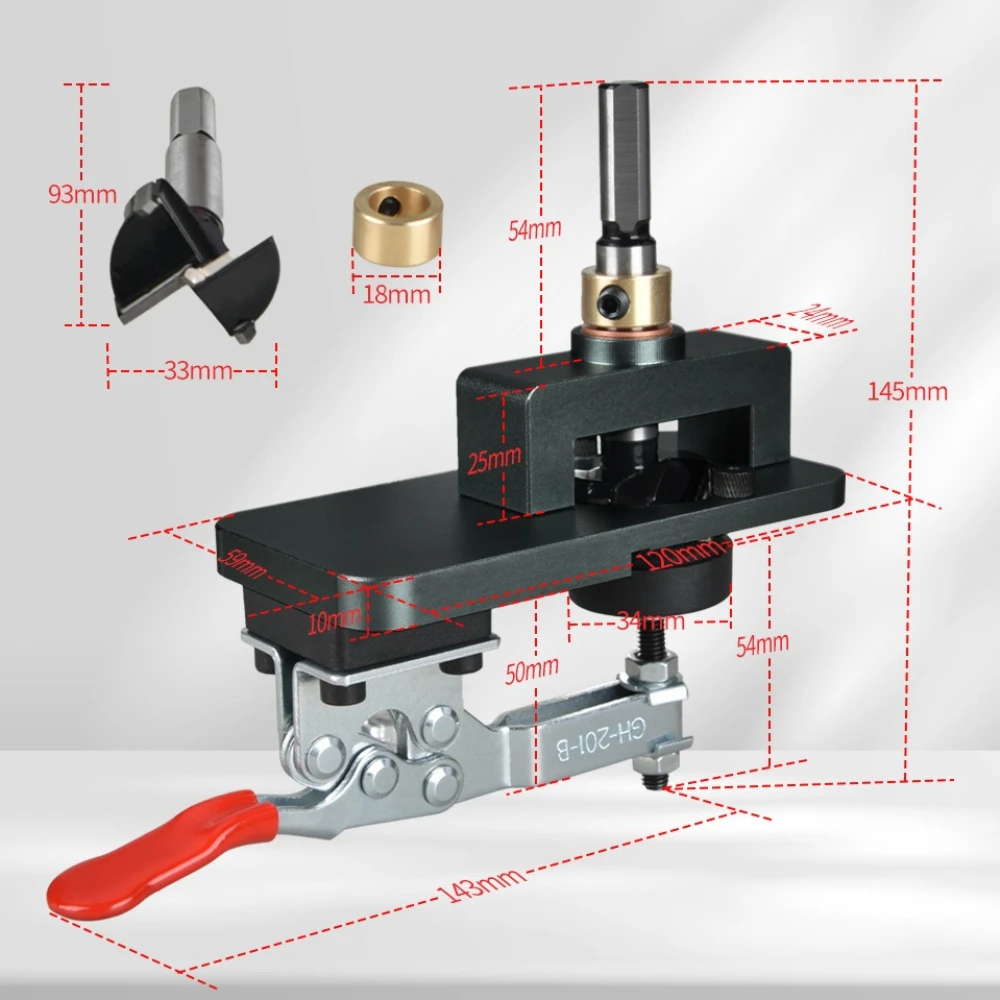 

35mm Concealed Hinge Drilling Jig Guide Hinge Hole Drilling Guide Carpenter Woodworking Tool Hole Opener Locator Door Cabinet