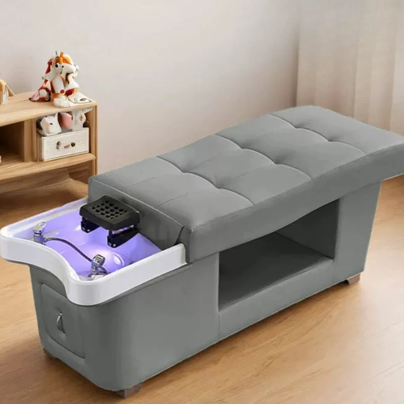 Elegant Shampoo Bed Barber Wash Modern European Style Shampoo Bed Minimalist Sillas Para Salones De Belleza Barber Equipment