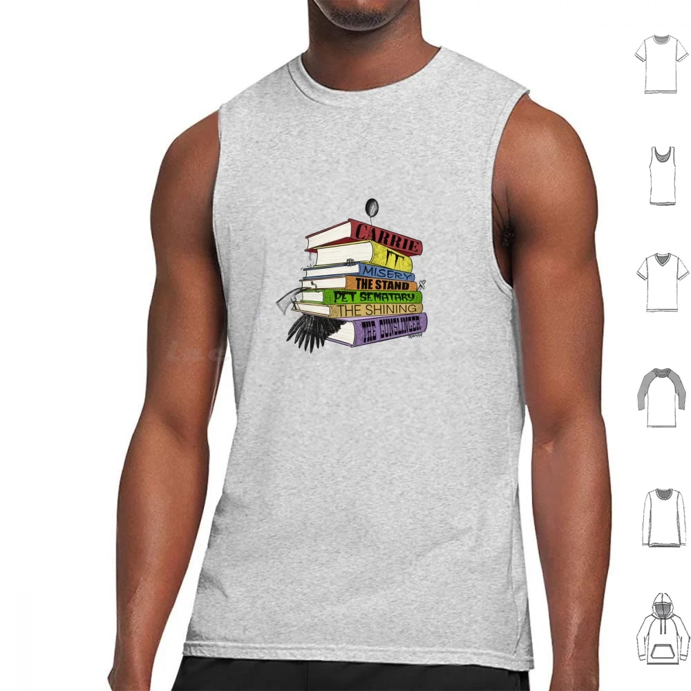 Stephen King’s World Tank Tops Vest Sleeveless Stephen King Megan Noel Opava Opavas Art Carrie It Misery The Stand Pet