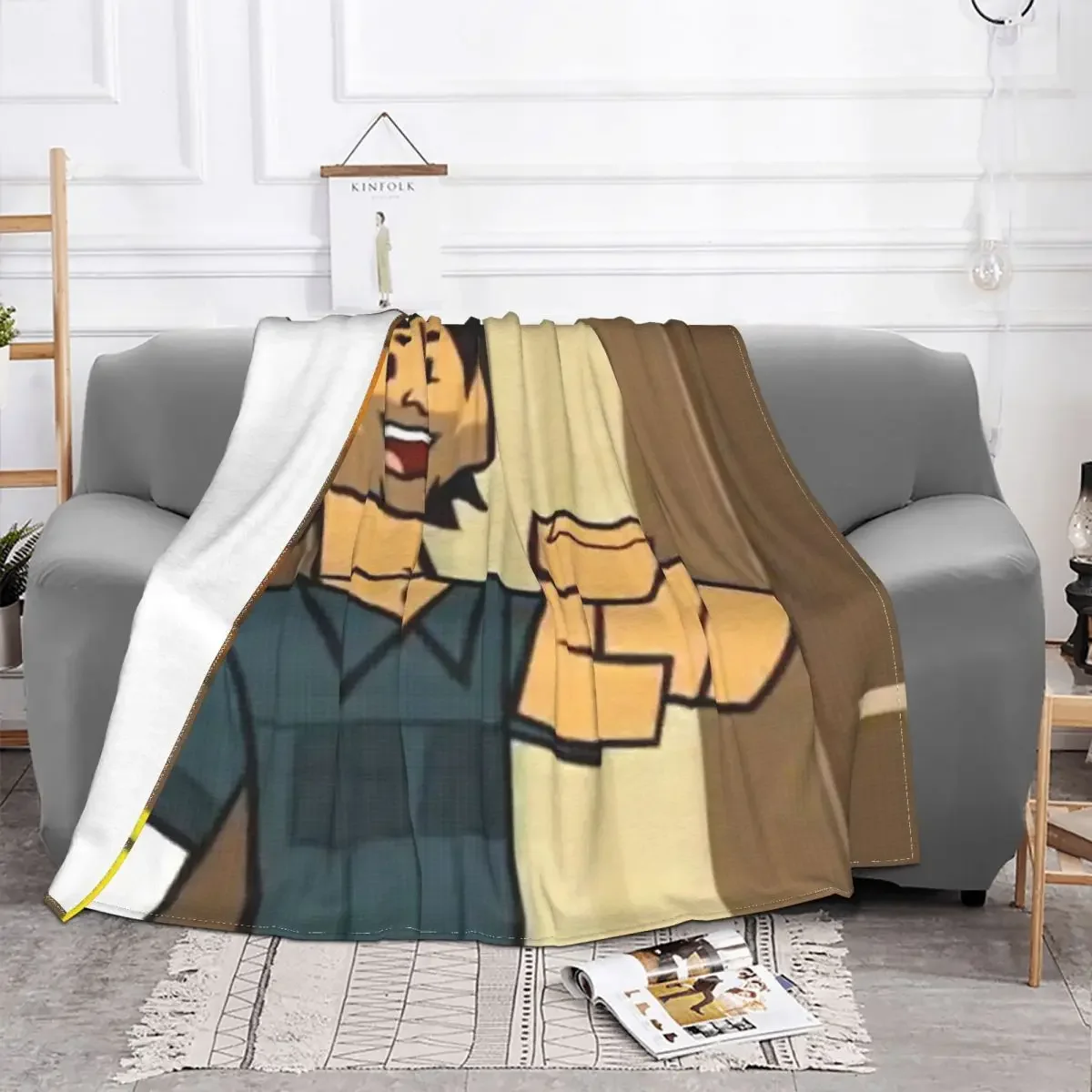 Total Drama Chef Hatchet Animated Chris Mclean Portable Warm Throw Blankets for Bedding Travel