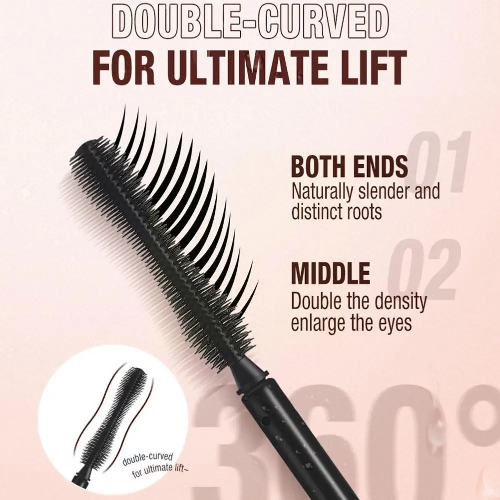 4D Waterproof Eyelash Mascara, Longo Alongamento, Durando, Grosso, Preto, Curling, Extensão, Cosméticos Femininos