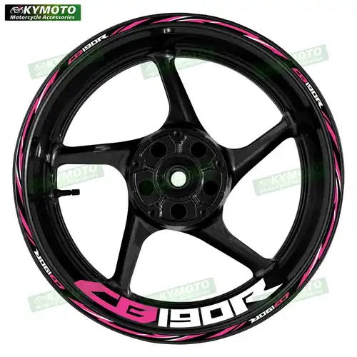 Imagen 2 del producto Para Honda CB190R CB 190R rueda delantera y trasera de motocicleta pegatina de 17 pulgadas accesorios de carenado a rayas pegatinas reflectantes