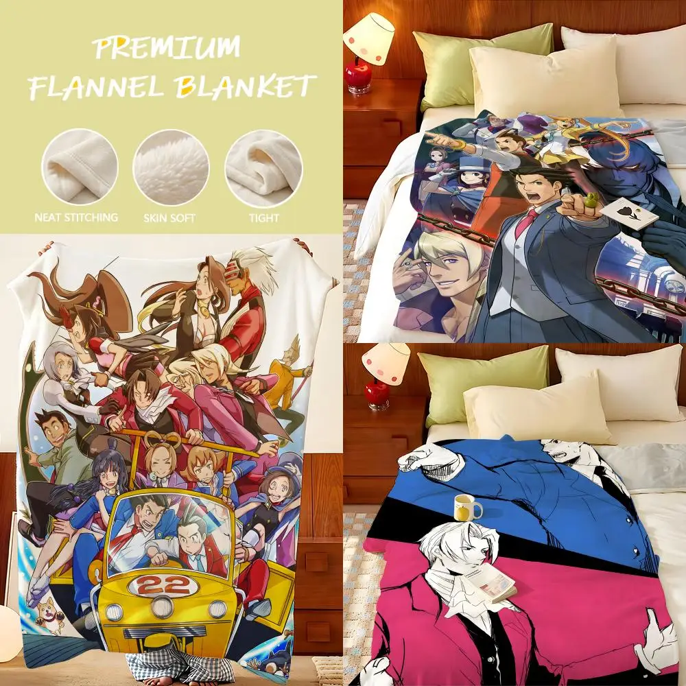 Couverture en flanelle Game A-Ace A-Attorney, légère, confortable, durable, lavable, mignonne et cool