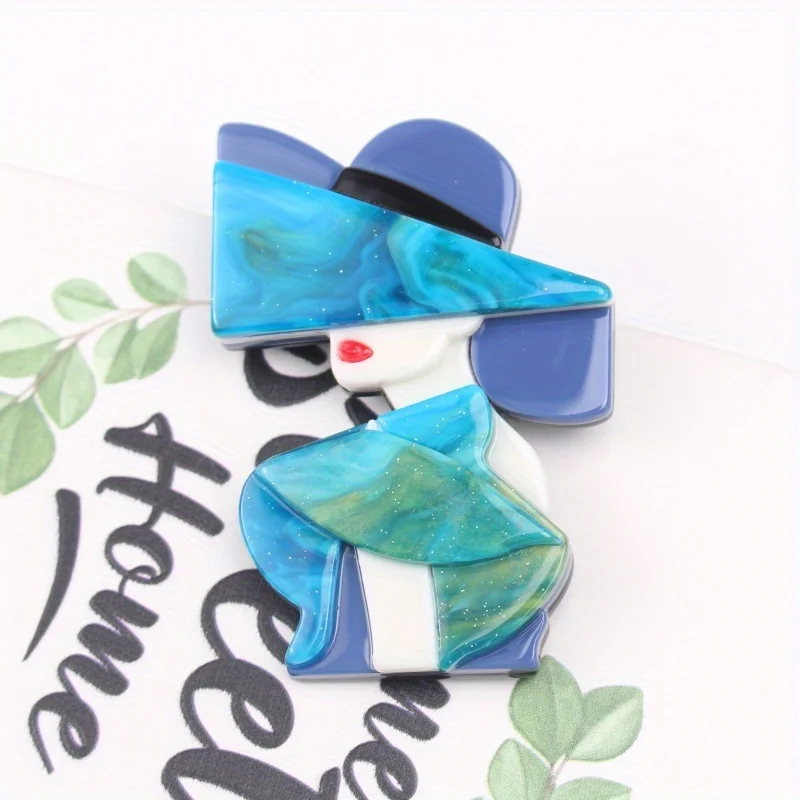 Acrylic Fashion Hat Women\'s Pin Brooch Elegant Luxury Simple Accessory Gift