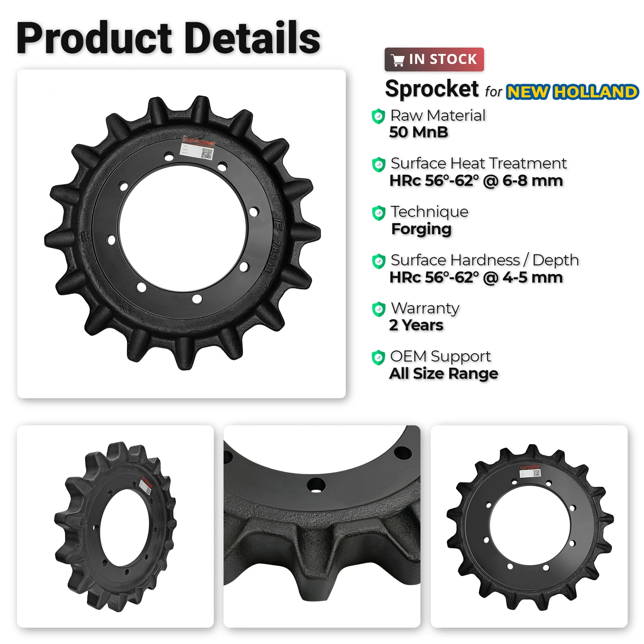 Part 87460888 Sprocket 47378993 Drive Sprocket 87447232 87371666 CA963 Compact Track Loader Undercarriage