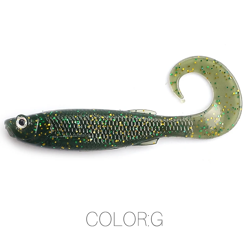 2023 Supercontinent Swimbait Shad T-Tail Luya Weichköder 5 cm/6,5 cm Hechtschleifer Raubtier Angeln 3D-Augen Weicher Köder Angelköder