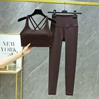 TRY TO BN Chándal para mujer, conjuntos de Yoga, mallas deportivas, Sujetador deportivo, ropa deportiva desnuda, traje de entrenamiento transpirable de dos piezas, ropa de gimnasio