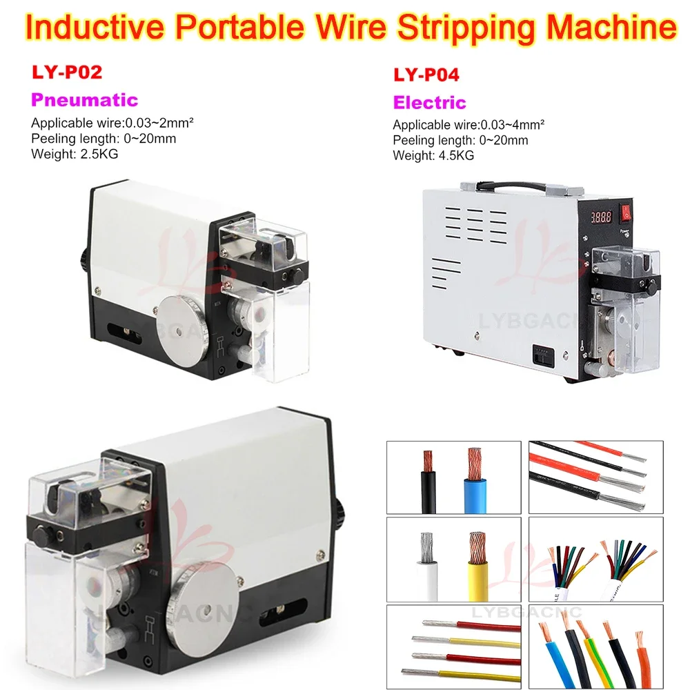 

Wire Stripping Machine Pneumatic Inductive Portable Electric Desktop Peeling Cutter 1-20mm Stripping Length 3-4 Square mm