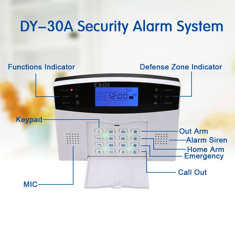 Gsm Home Anti-theft Alert DY-30A Security Alarm System Wireless Infrared Alarm Family Safety Protection System