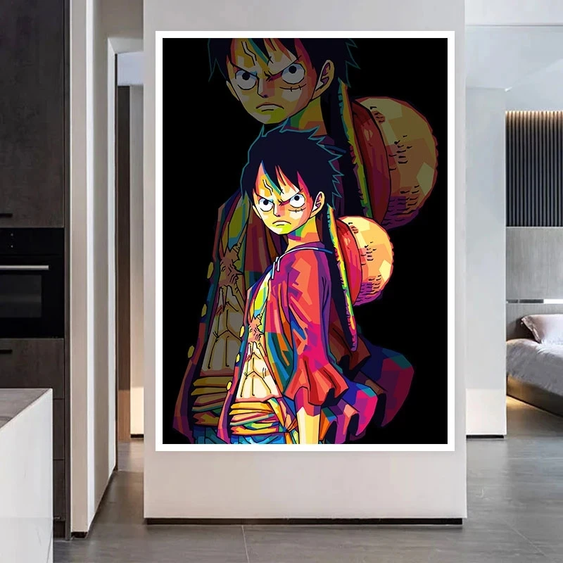 Japan Anime Peripherie geräte ein Stück Naruto Poster Wandbild Leinwand Malerei Dekoration Cartoon Figur Ruffy Bild Wand kunst Kinder Geschenk