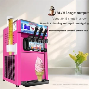 Soft Serve Ice Cream Machine Chinese Automatic Ice Cream Machine Maker Table Top Soft Serve Portable Ice Cream Machine