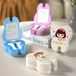 Baby Tooth Box Organizer Kids Milk Teeth Storage Collect Umbilical Lanugo Save Case Souvenir Baby Accessories ABS Keepsake Box