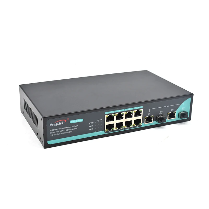 Imagem -04 - Wanglink-gigabit Poe Switch Sfp Switch de Rede Ethernet Portas Uplink Port 48v 1000mbps pc