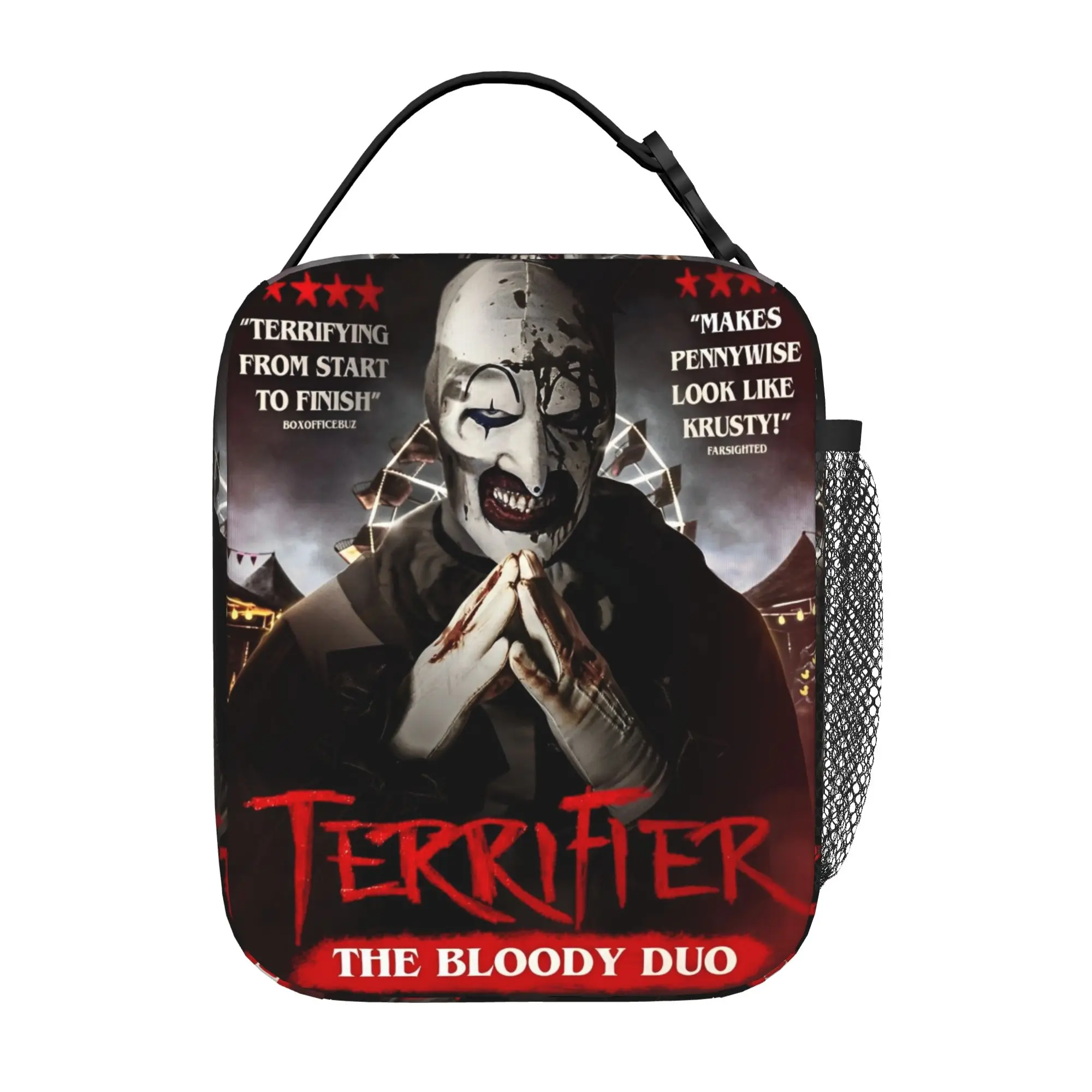 Terrifiers Horror Halloween Thermal Insulated Lunch Bag for Office  Portable Bento Box Cooler Thermal Lunch Boxes
