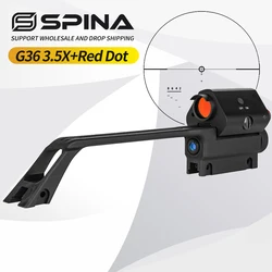 SPINA OPTICS Tactical G36 3.5X Scope Sight With Red Dot Sight
