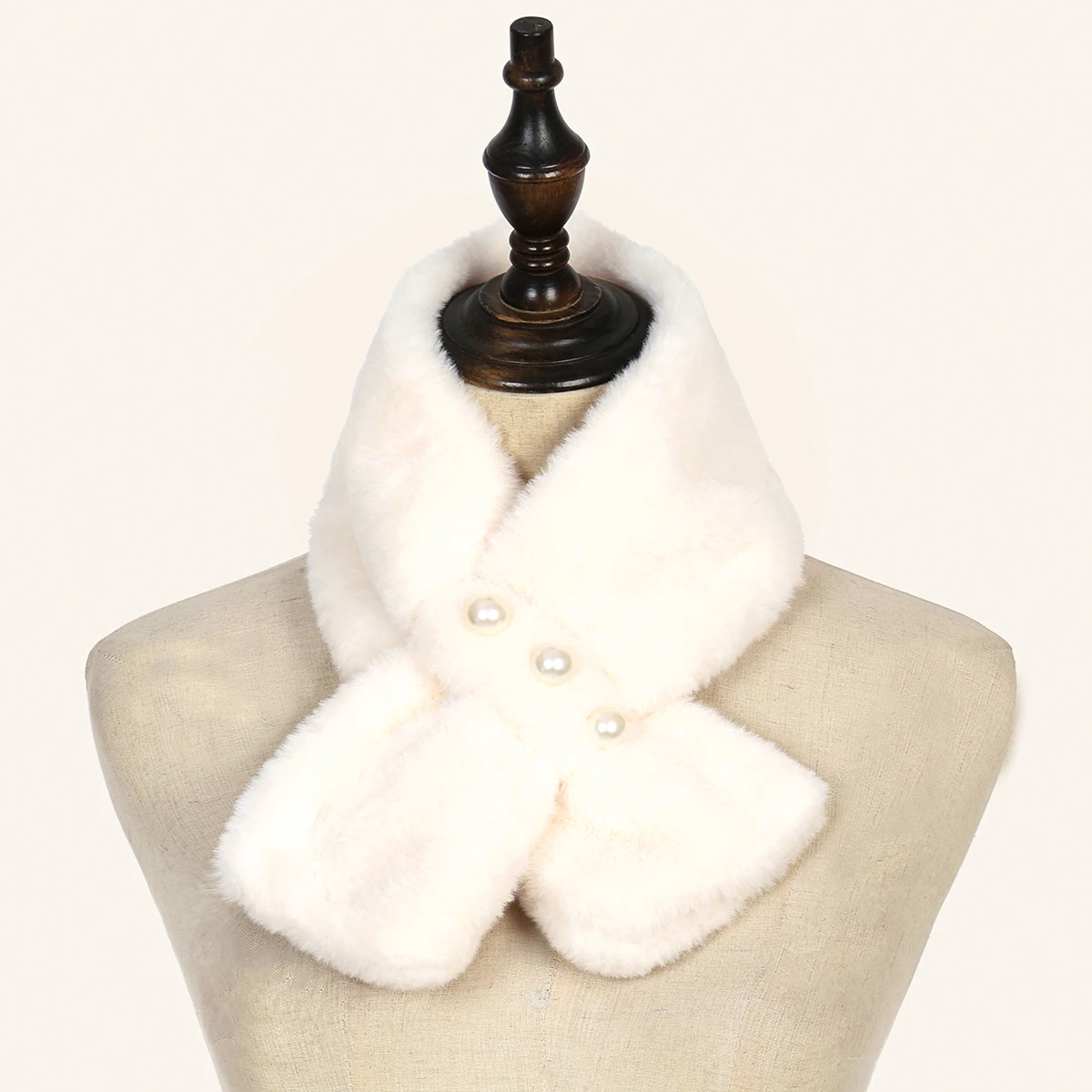 Cashmere malha pequeno Bowknot cachecol para mulheres, lenço quente, ponto de musgo, macio pescoço quente, colar anel, fêmea Boutique Acc, 2024