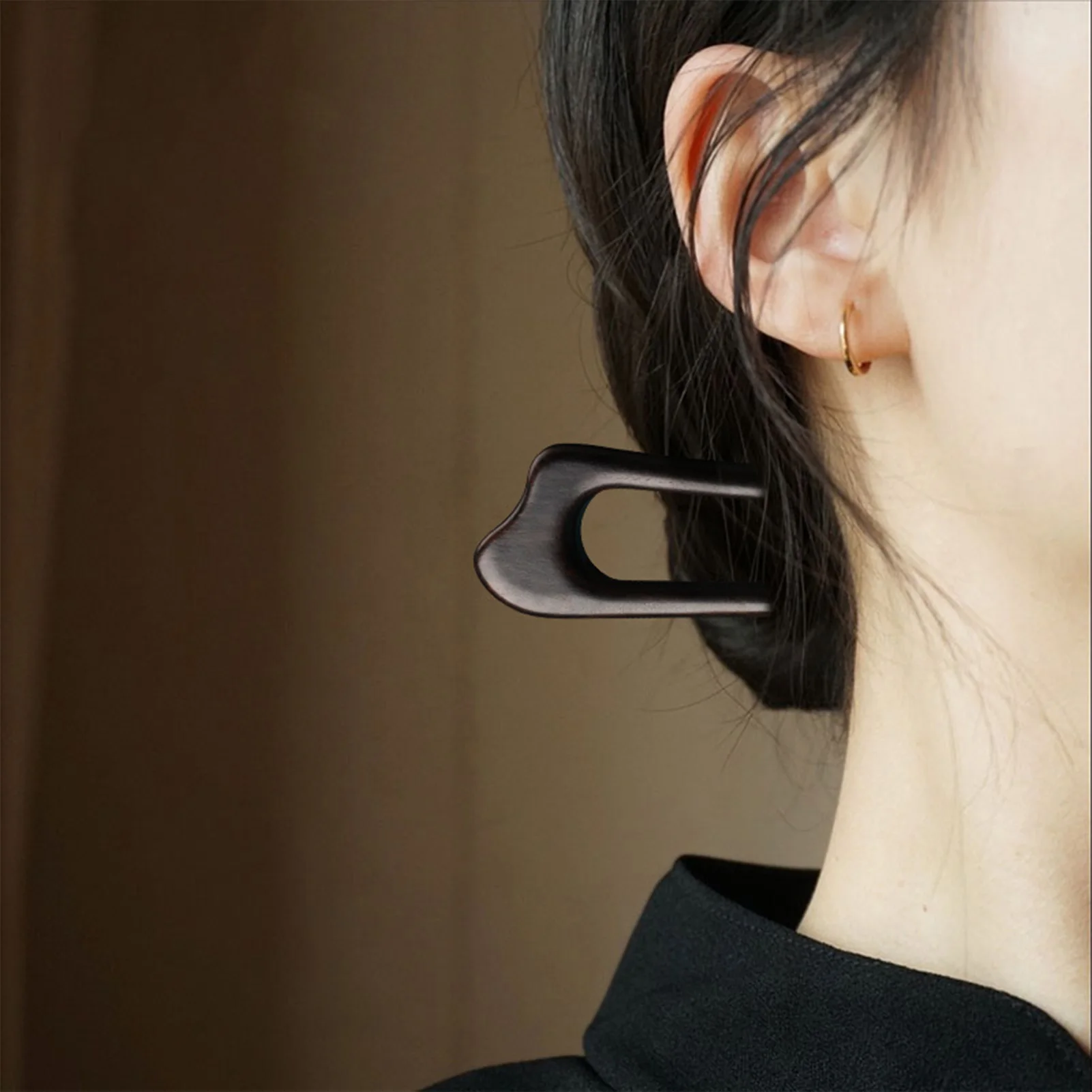 Simple Chinese Hair Sticks Wooden U Shaped Hair Forks for Women Hair Bun Maker Hairpins Accessories Retro Fashion Headpieces view 2