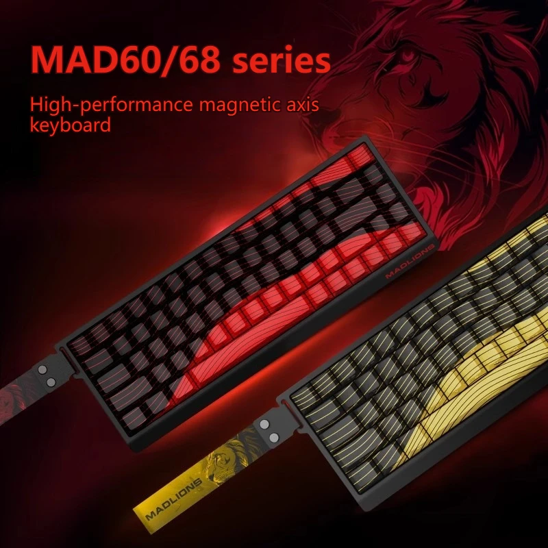 MADLIONS MAD60/MAD68HE Magnetic Switch Keyboard Custom Wired Gaming Mechanical Keyboard Valorant Gaming Keyboard PC Accessories