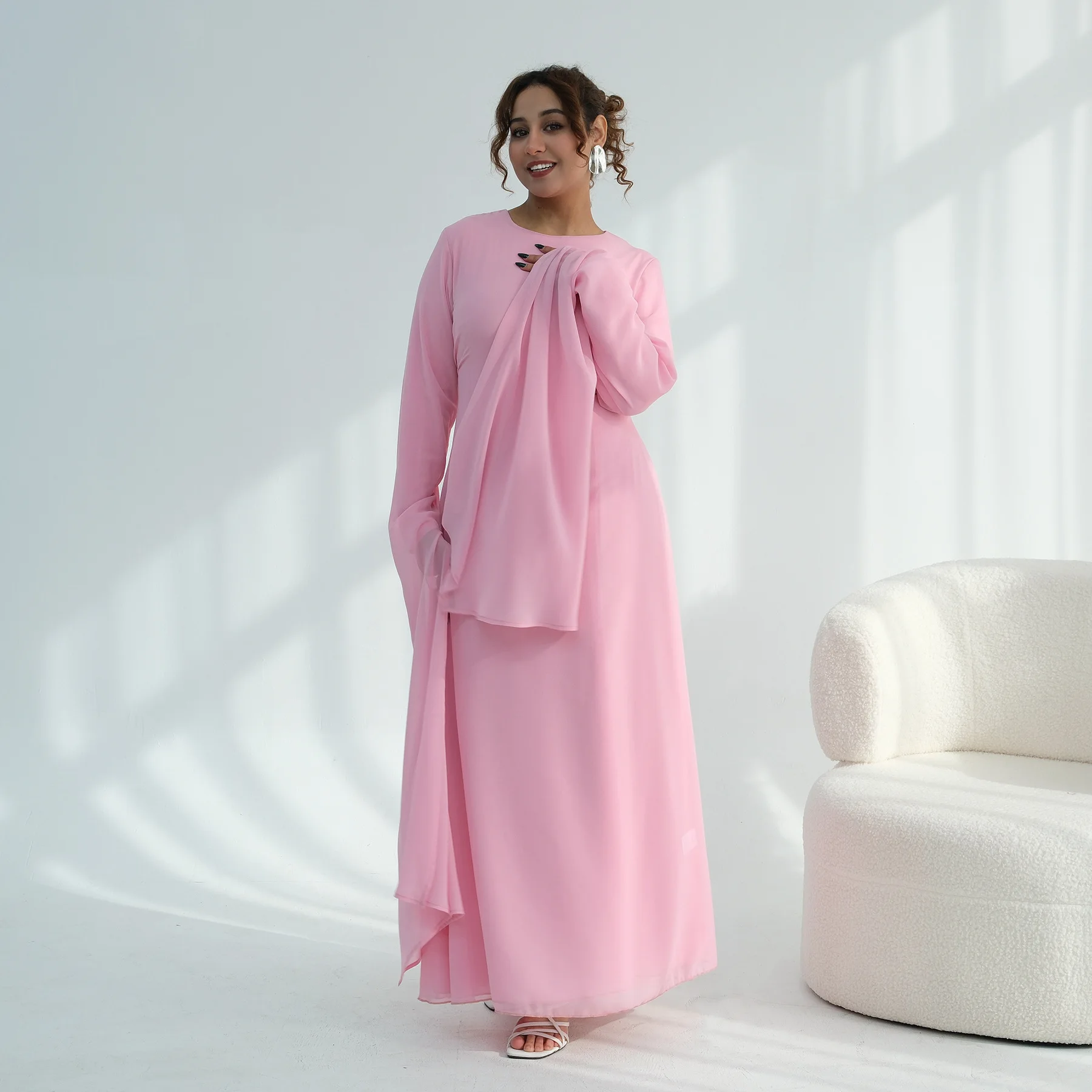 Dubai Abaya Eid Djellaba vrouwen moslim feestjurk Ramadan Caftan Marocain Femme Robe Islam kleding Arabische Jalabiya Vestidos Nieuw