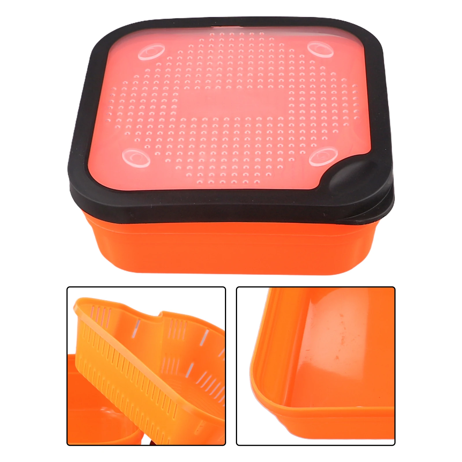 Fishing Accessories For Bait Fishing Lur 16.5*16.5*6.5 Cm Pellet Strainer Efficient Draining High Ventilation Lid