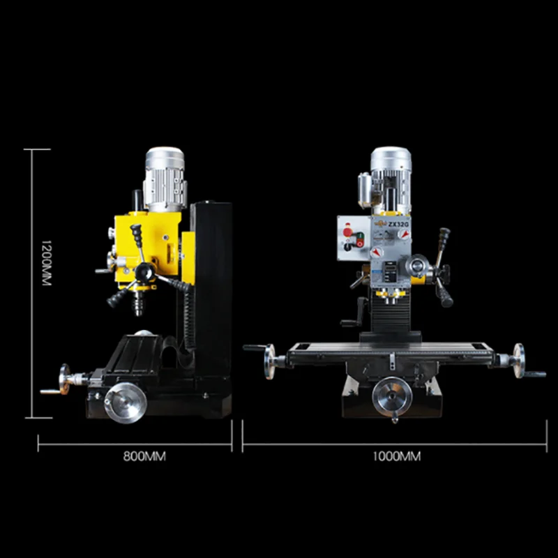 ZX32G Bench Drilling and Milling Machine Metal Processing Drilling and Milling Machine Industrial Three-axis Grating Ruler