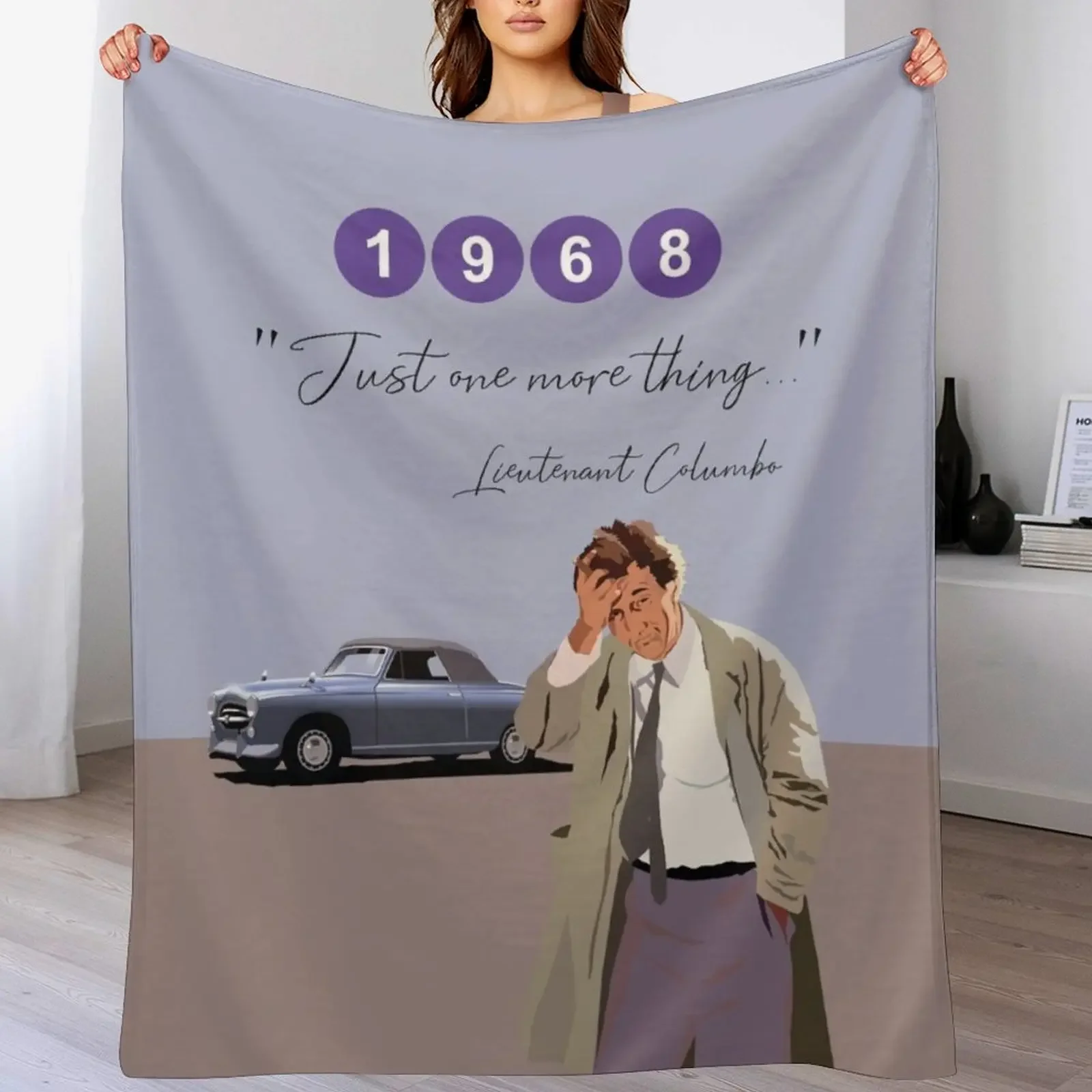 Just one more thing, Columbo Throw Blanket Foldable Soft Warm Blanket for Outdoor Use