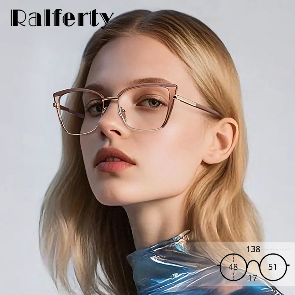 

Ralferty TR90, очки с защитой от синего света, женская модная оправа для очков «кошачий глаз», женская оправа для очков без рецепта, оправа для очков