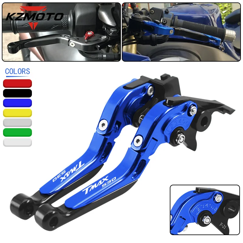 NEW TMAX 530 Motorcycle Adjustable Folding Extendable Brake Clutch Levers For T-MAX 530 TMAX530 SX/DX tmax530 CNC Handles Grips