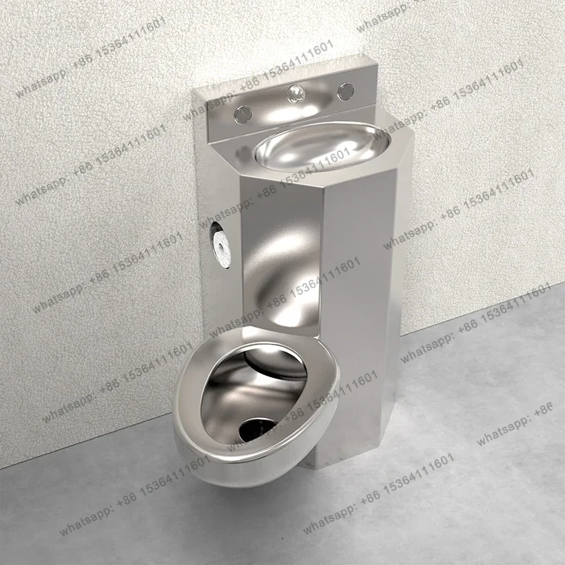 One-piece toilet 304 stainless steel wall-mounted toilet wall-mounted toilet  customization