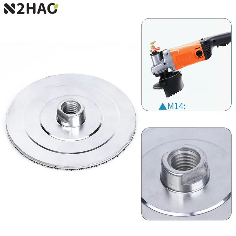 1 buah bantalan Backer 100mm 4 inci, untuk bantalan pemoles berlian pemegang dukungan dasar logam campuran aluminium M14 Aksesori Alat Festool aliran lingkungan