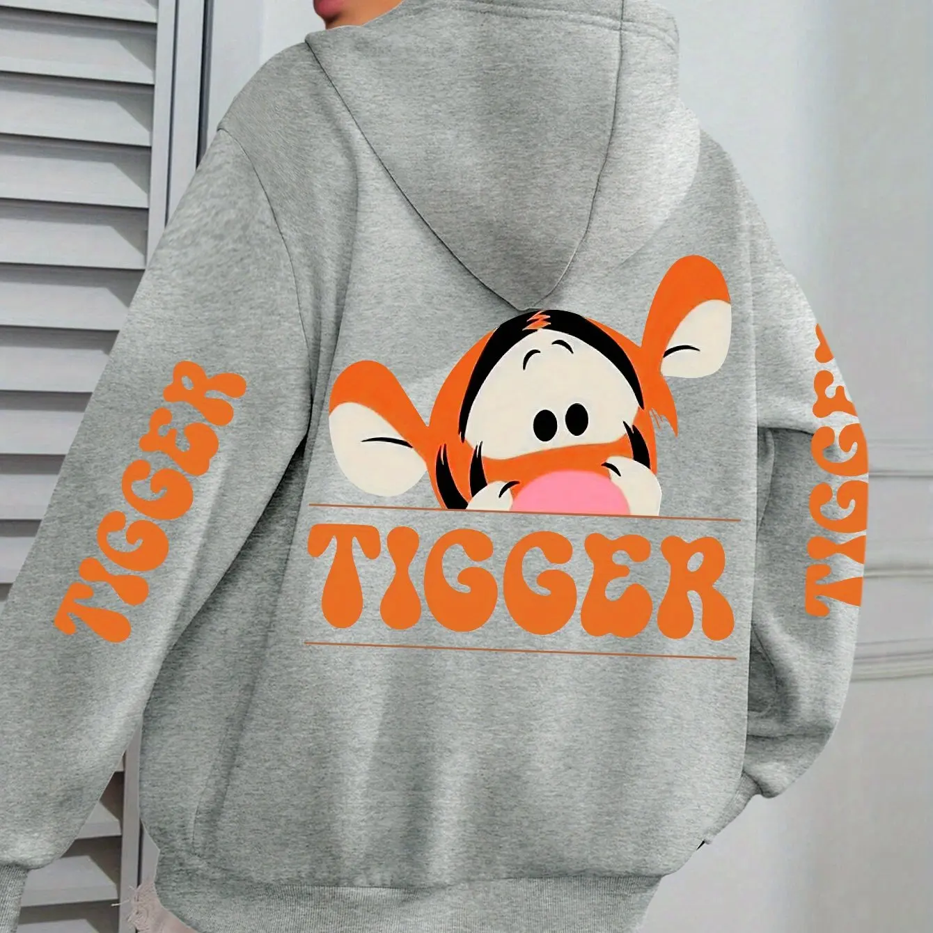 Women's Disney TIGGER Hoodie Long Sleeve Hoodie Sweatshirt Four Seasons Casual Disney Dress