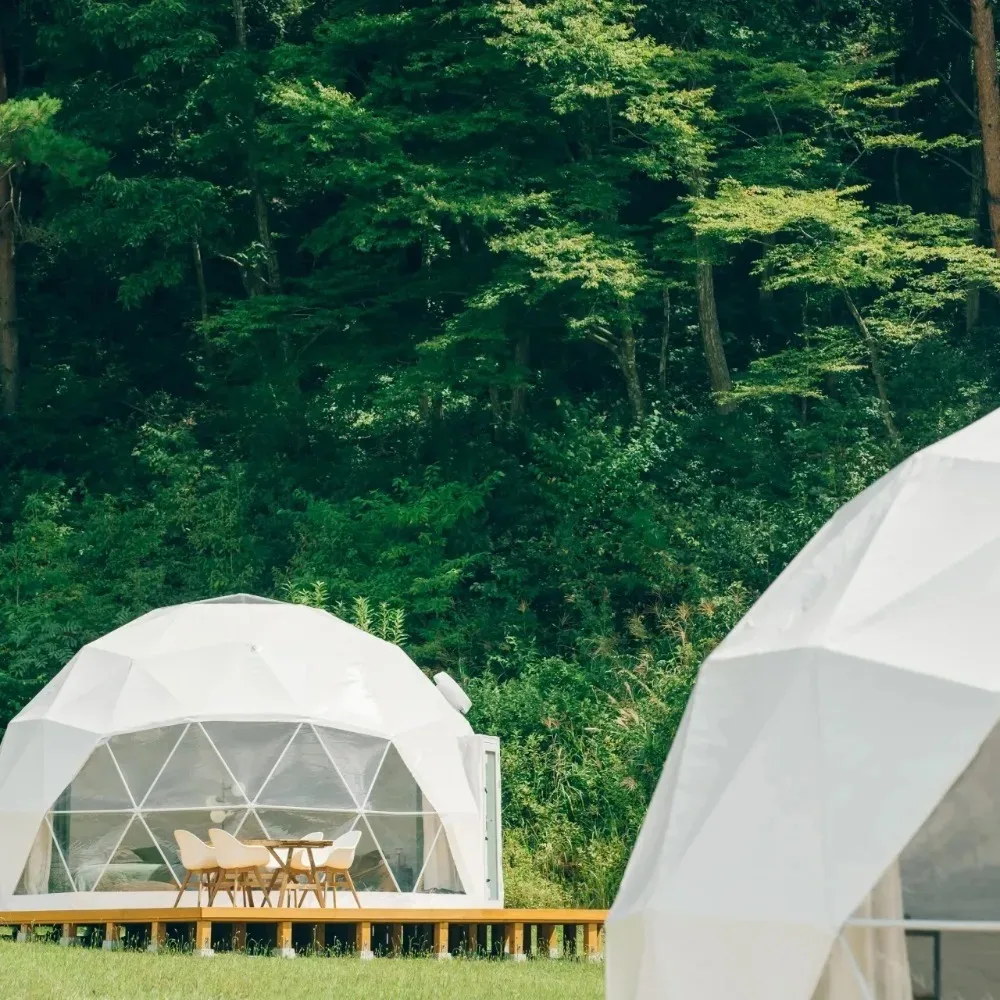 High End Luxury Geodesic Dome House for Outdoor Hotel Resort Glamping Business Modular Structure Customized Interior